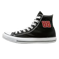 Dale Earnhardt Jr. #88 Stock Car Racing Driver High Canvas Slip-on Sneaker Shoes 35-44 Black