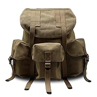 ZWJP-WWII WW2 US Army M14 CANVAS Military Backpack Hiking Bag-khaki