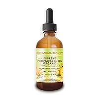 SUPREME ORGANIC PUMPKIN SEED OIL .100% Pure/EXTRA VIRGIN/UNREFINED/Natural/Undiluted Cold Pressed Carrier Oil for Skin, Hair, Lip and Nail Care. 1 Fl.oz.- 30 ml. Botanical Beauty