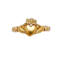 JewelryWeb Solid 14k Yellow Gold Adjustable Claddagh Celtic Toe Ring
