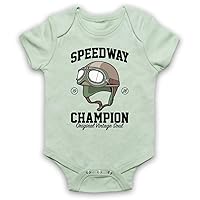 Unisex-Babys' Speedway Champion Original Vintage Soul Baby Grow