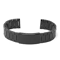 Stainless Steel Flat Link Watch Bracelet Band Strap - Choose Your Color - 19mm 20mm 21mm 22mm