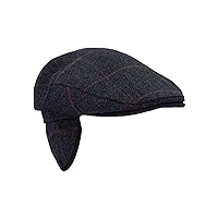 WALKER AND HAWKES - Unisex Flat Cap with Ear Flaps - Tweed