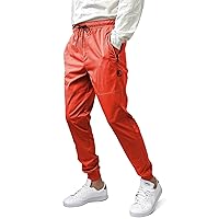 Southpole Men's Quick-Dry Water Resistant Nylon Track Jogger Pants W/Zipped Pockets