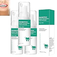 Probiotics Bright Whitening Teeth Mousse, Herbal Brightening Oral Repair Mousse, Teeth Whitening Toothpaste, Oral Repair Treatment (3PCS)