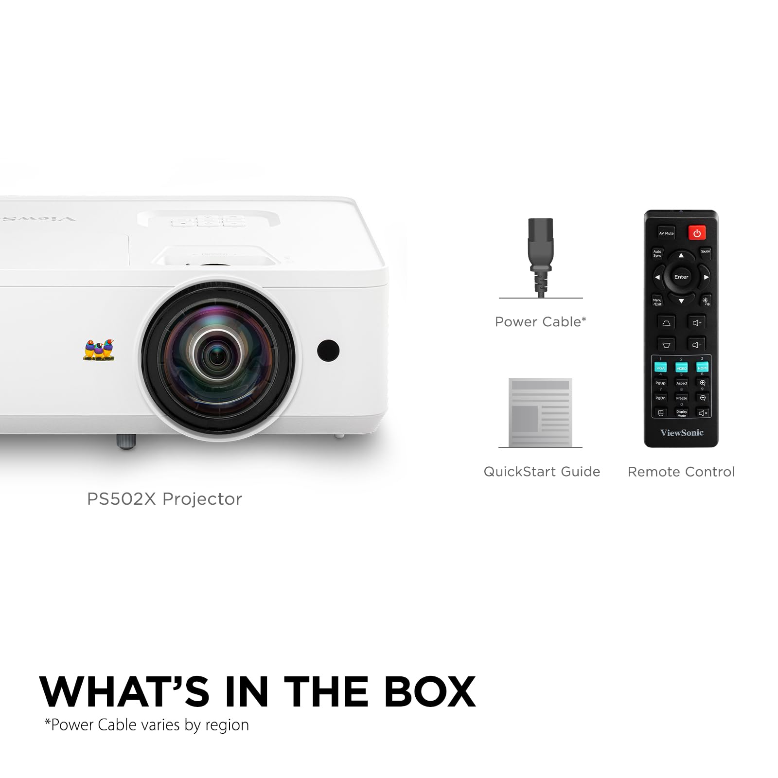 ViewSonic PS502X 4000 Lumens XGA HDMI Short Throw Projector for Education and Office