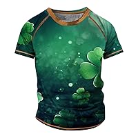 Men's Short Sleeve T Shirts Raglan T-Shirt Retro Short Round Neck Letter Printing Tops Shirts, S-6XL