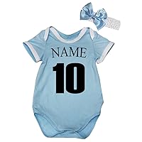Petitebella National Theme Personalize Named #10 Cotton Baby Bodysuit Nb-18m
