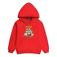Baby Girl Clothes Festival hoodie New Year wear red foreign New Year greetings clothes child top New Born Baby Boy