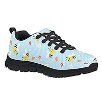 Boys Girls Running Shoes Breathable Sneakers for Kids Sports Shoes for Travel, Hiking,Walking Black Sole