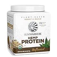Sunwarrior Vegan Protein Powder with BCAA | Organic Hemp Seed Protein Gluten Free Non-GMO Dairy Free Soy Sugar Free Low Carb Plant Based Protein Powder | Unflavored 25 Servings 750 G