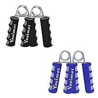 2 Sets Hand Grip Strengthener, Finger Gripper, Hand Grippers - Soft Foam Hand Exerciser for Quickly Increasing Wrist Forearm and Finger Strength（Black+Blue）