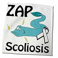 3dRose Zap Scoliosis Awareness Ribbon Cause Design - Towels (twl-115342-3)