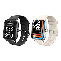 Smart Watches for Men 2 Pack （Black and White Complimentary Charging Cable