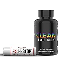 Re+Gen Nutrition H Stop Lip Balm & Clean for Men Fiber Supplement with Shea Butter, Coconut and More for Clear and Healthy Skin, Natural Supplements for Bloating, Stool Softeners, Helps Cleanse Body,