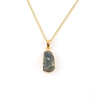 Sapphire Pendant, Attractive Raw Gemstone Handmade Pendant, Personalised Gift for Her, Uneven shape Birthstone pendant, DIY crystal jewellery.