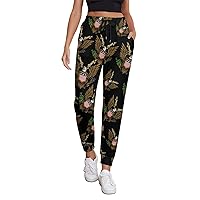 Eagle with Shield and Ribbon Women's Sweatpants Casual Lounge Jogger Pant Soft Workout Pants with Pockets