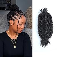 Human Hair Spring Twist Hair Extensions 100% Human Hair Springy Afro Twist Hair Extensions Natural Color 12 Inch 300g