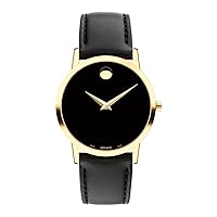 Movado Classic Quartz Black Museum Disl Ladies Watch 0607584