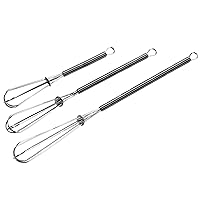 Classic Mini Sturdy Whisk, 5.5, 7, and 9 inch 3 piece set, Chrome