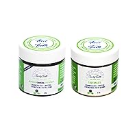 Lucky Teeth Organic Toothpaste- Mixed -Charcoal + Regular (White) -All Natural, Remineralizes and Fortifies Teeth and Gums. (2 Bottles) (2 OZ PET Plastic)