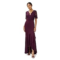Adrianna Papell Women's Lace Satin Crepe Gown