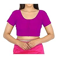Women's Cotton Solid Short Sleeve Blouse