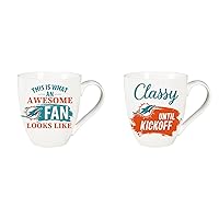 Team Sports America Miami Dolphins, Ceramic Cup O'Java 17oz Gift Set