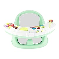 Infantino Music & Lights 3-in-1 Discovery Seat and Booster - Convertible, Infant Activity and Feeding Seat with Electronic Piano for Sensory Exploration, for Babies and Toddlers, Mint