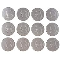 Wedding Ring Print Seal Stickers, 1-inch, 100-pack (Silver)