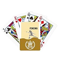Ancient Sport Fencing Art Deco Fashion Royal Flush Poker Playing Card Game