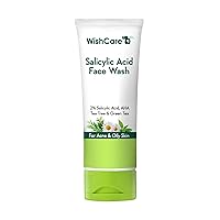 2% Salicylic Acid Face Wash with AHA, GreenTea, Chamomile & TeaTree - For Oil & Acne Control