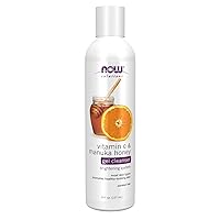 NOW Solutions, Vitamin C and Manuka Honey Gel Cleanser, Brightening System, Promotes Healthy-Looking Skin, 8-Ounce