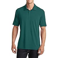 Men's Short Sleeves Cotton Touch Performance Polo Shirt 5.8-Ounce, Cotton-Poly Self-Fabric Collar Men