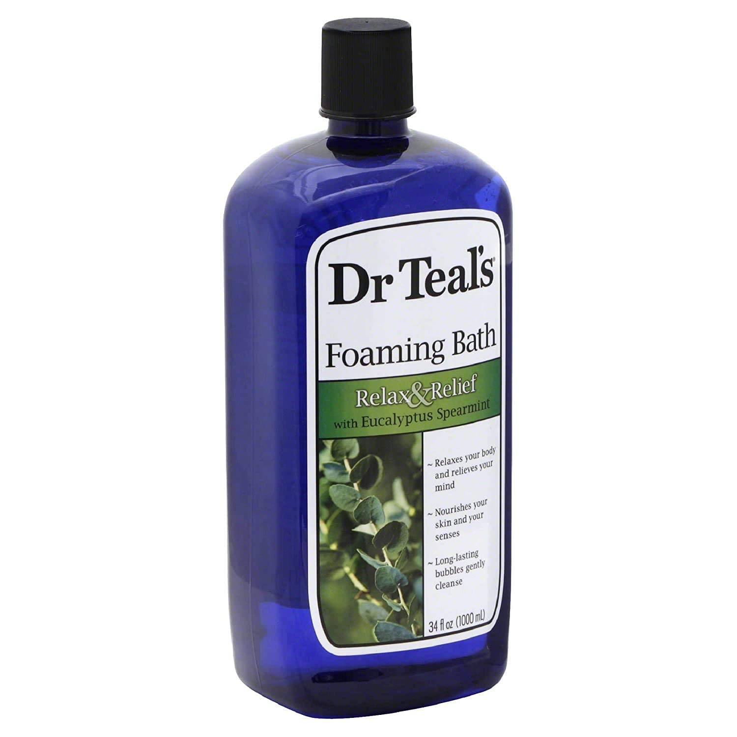 Dr Teal's Foaming Bath Variety Gift Set (2 Pack, 34oz ea.) - Soothe & Sleep Lavender & Relax & Relief Eucalyptus & Spearmint - Pure Epsom Salt & Essential Oils Alleviate Stress & Clear The Mind