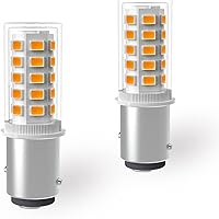 1157 LED Bulb, BAY15D 7528 2057 2357 LED Bulbs for Back Up Reverse Light, Tail Light, Brake Light,Turn Signal Light, Pack of 2pcs Amber Yellow