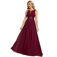 Ever-Pretty Women's Crew Neck Sleeveless A Line Hollow Out Sequin Maxi Fromal Dress 01955