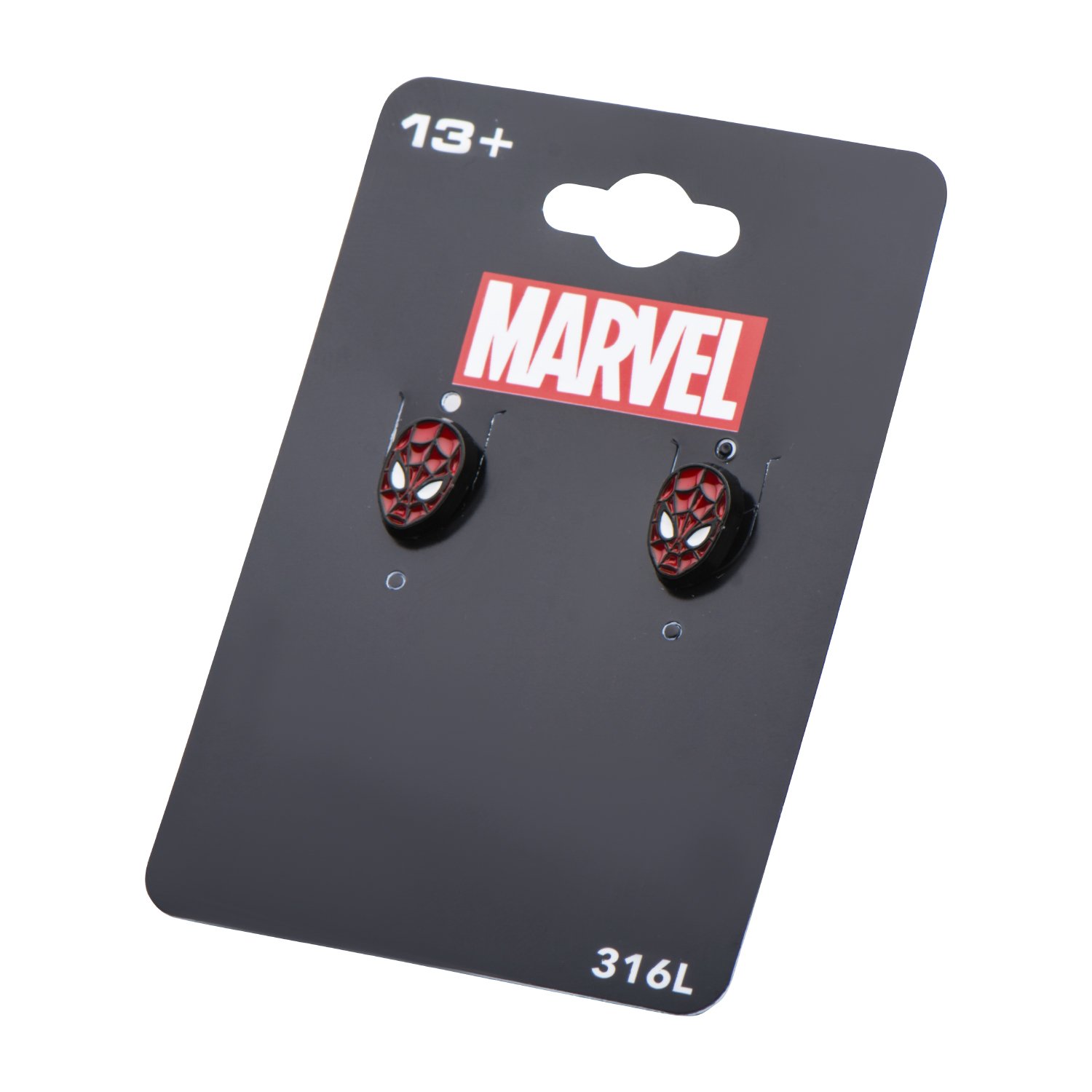 Marvel Spider-Man Face Front Stud Earrings