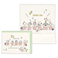 Japan Hallmark 811594 Snoopy Card, Greeting Card, Thank You, Pop-Up Flower Pot