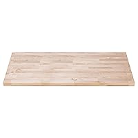 Butcher Block Work Bench Top - 24 x 48 x 1.5 in. Multi-Purpose Maple Slab for Coffee Table, Office Desk, Cutting Board, Bar Table - Natural Finish Table Top and Compatible Base Leg Units by DuraSteel
