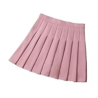 Women's Skirt Pleated Korean Style Summer Woman Pink Elastic High Waist Short White Mini Skirt for Girls