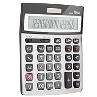Calculator 16 Digit Metal Universal Programmer 120 Steps Check Dual Power Solar Office Finance Desktop Calculators
