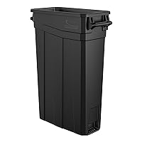 Suncast Commercial TCNH2030BK Narrow Trash Can With Handles, 30.00
