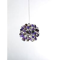 Pendant Lighting - Ceiling fixtures - Transparent & Purple Marbles - Lamp Shades for Bedroom Lighting - Children's Room Lighting - Chandelier Ceiling Lights