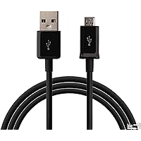 Full Power 5A Charging MicroUSB Works with Plantronics Voyager 5220 UC P/N 206110-101 2.0 Data Cable's Dual Chipset Charges at Rapid Speeds Easily! (Black)