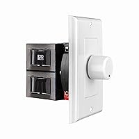 OSD 100W in Wall Volume Control Impedance Matching for Home Speakers, Rotary Knob White SVC100 OSD 100W in Wall Volume Control Impedance Matching for Home Speakers, Rotary Knob White SVC100
