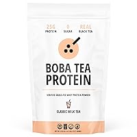 Classic Milk Tea | 25g Grass-Fed Whey Protein Isolate Powder | Gluten-Free & Soy-Free Bubble Tea Protein Drink | Real Ingredients & Lactose-Free Protein Drink | 19 Servings