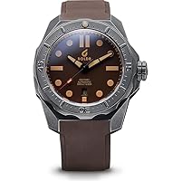 BOLDR Odyssey Coral Brown Watch Matte Dial & Hands with High Precision Lumicast Pieces Made with Swiss Super Luminova Druber Fluoroelastomer Rubber Strap