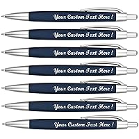 100 Personalized Ballpoint Pen Printed with Your Logo/Company Information/Name, Royal Blue