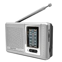 Portable Mini Radio Dual Band AM FM Pocket Pointer Radio Antenna Jack Built-in Speaker